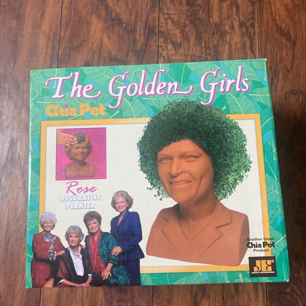 Chia Pet The Golden Girls Rose Decorative Pottery Planter NIB Exp 2019